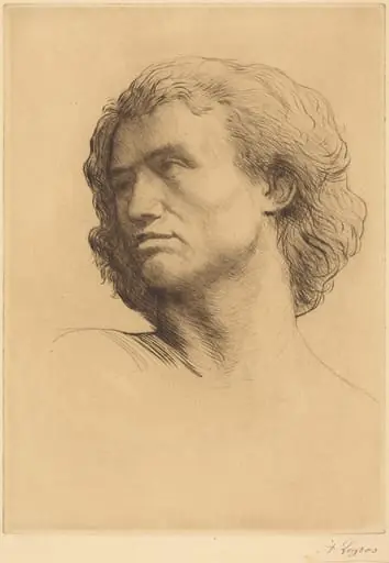 Head of a Man (Tete d'homme), by Alphonse Legros
