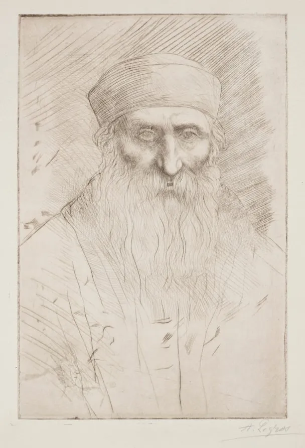 Head of a Man with a Long Beard, by Alphonse Legros, 1884