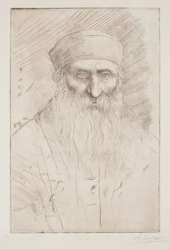 Head of a Man with a Long Beard, by Alphonse Legros