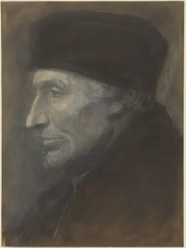 Head of a Man with a Skullcap, by Alphonse Legros