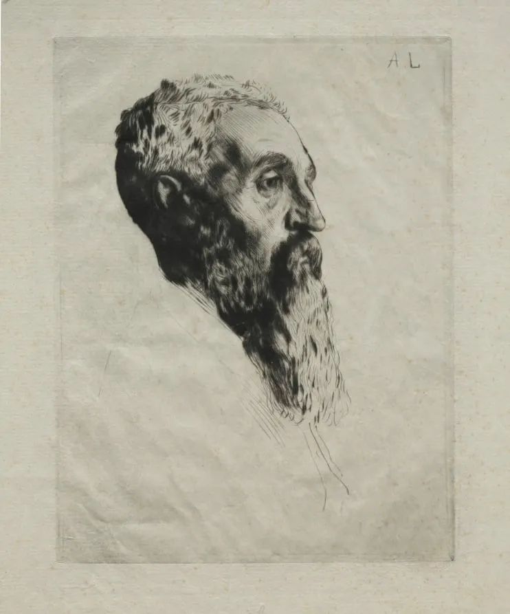 Head of a Model, by Alphonse Legros, 1884