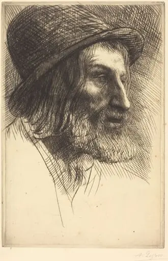 Head of an English Laborer (Tete d'ouvrier anglais (Le berger)), by Alphonse Legros