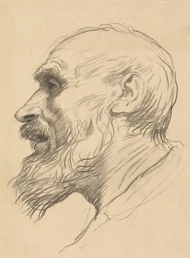 Head of an Old Man, by Alphonse Legros