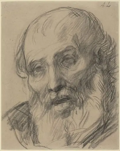 Head of an Old Man, by Alphonse Legros