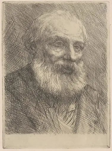 Head of an Old Man (Tête de vieillard), by Alphonse Legros