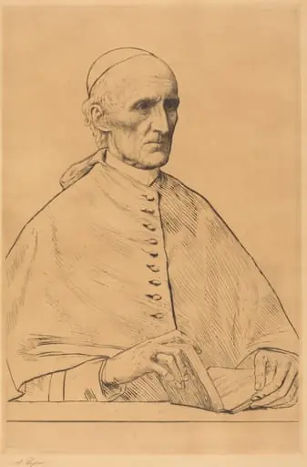 His Eminence Cardinal Manning, 1st plate, by Alphonse Legros