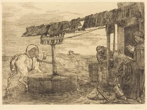 Horse-driven Mill (Le manege), by Alphonse Legros