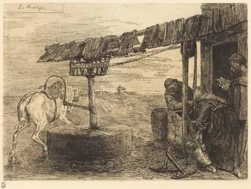 Horse-driven Mill (Le manege), by Alphonse Legros