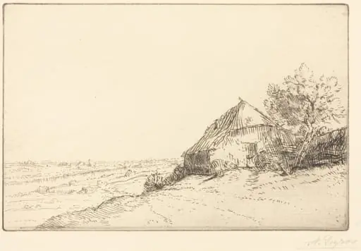 Hovel on a Hillside (Masure sur la colline), by Alphonse Legros