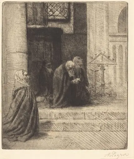 Interior of a Church (Interieur d'eglise), by Alphonse Legros