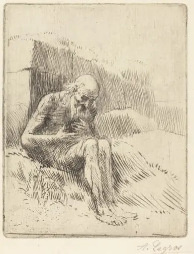 Job, 2nd plate, by Alphonse Legros
