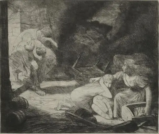 L'Incendie, by Alphonse Legros