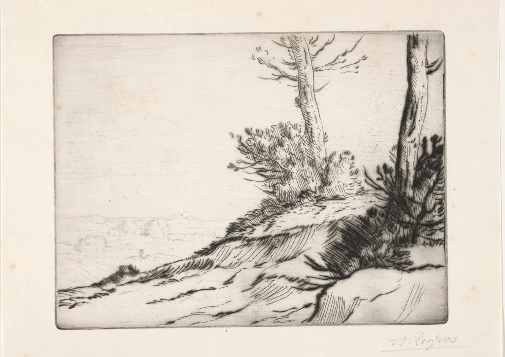 La butte aux broussailles, by Alphonse Legros, 1884