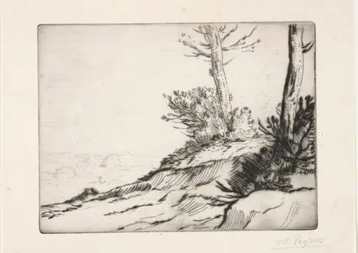 La butte aux broussailles, by Alphonse Legros