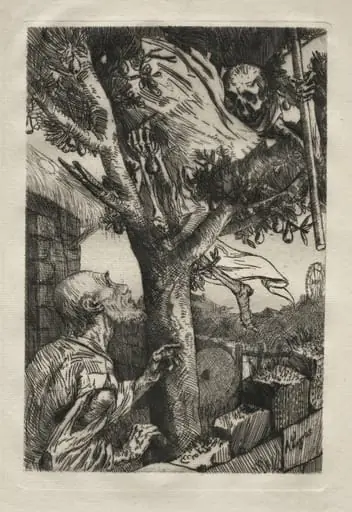 La mort dans le piorier, by Alphonse Legros