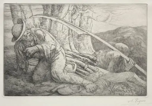 La Mort et le Bûcheron (5th Plate), by Alphonse Legros