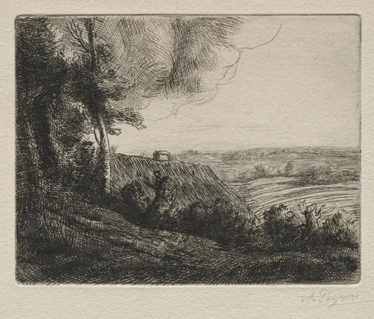 Landscape, by Alphonse Legros, 1884