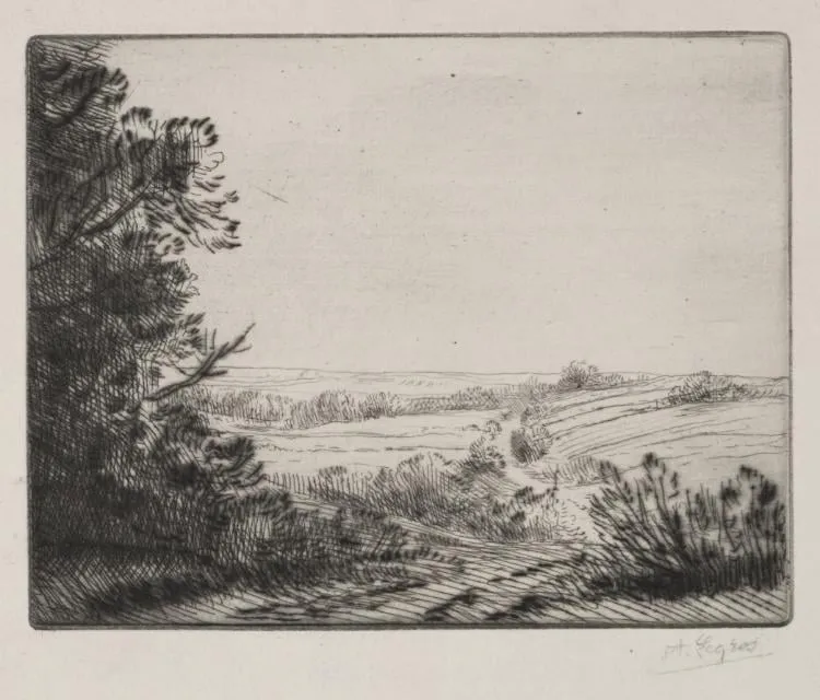 Landscape, by Alphonse Legros, 1884