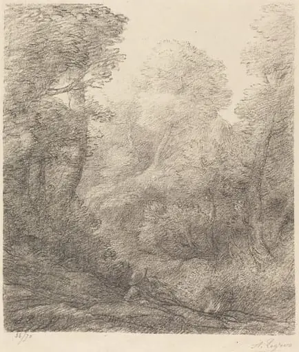 Landscape: Morning Mist (Paysage: Brumes du matin), by Alphonse Legros