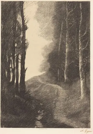 Landscape with Birch Trees (Le paysage aux bouleaux), by Alphonse Legros