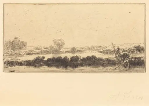 Landscape with Peat-bog; In the Marsh (Paysage des tourbieres; Dans les marais), by Alphonse Legros
