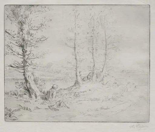 Le long de la rive, by Alphonse Legros