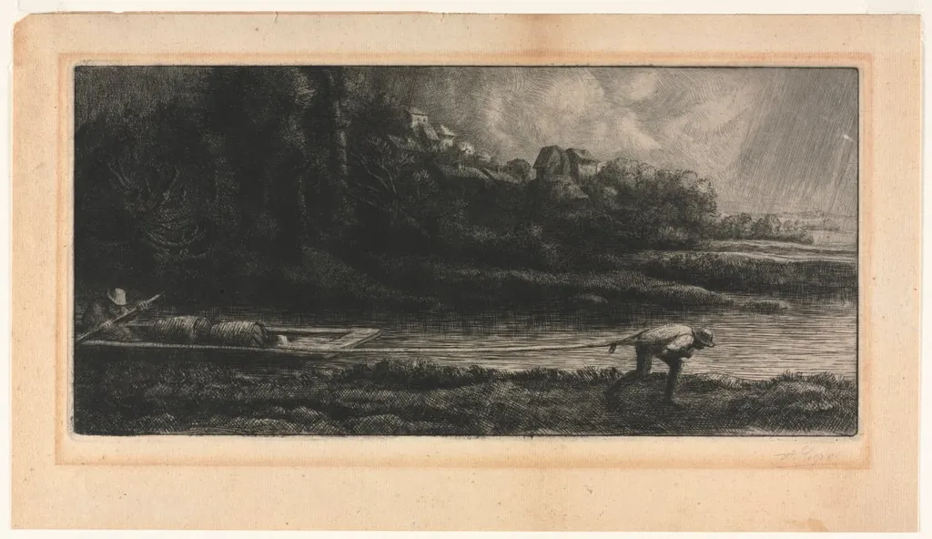 Le Paysage au Bâteau, by Alphonse Legros, 1884