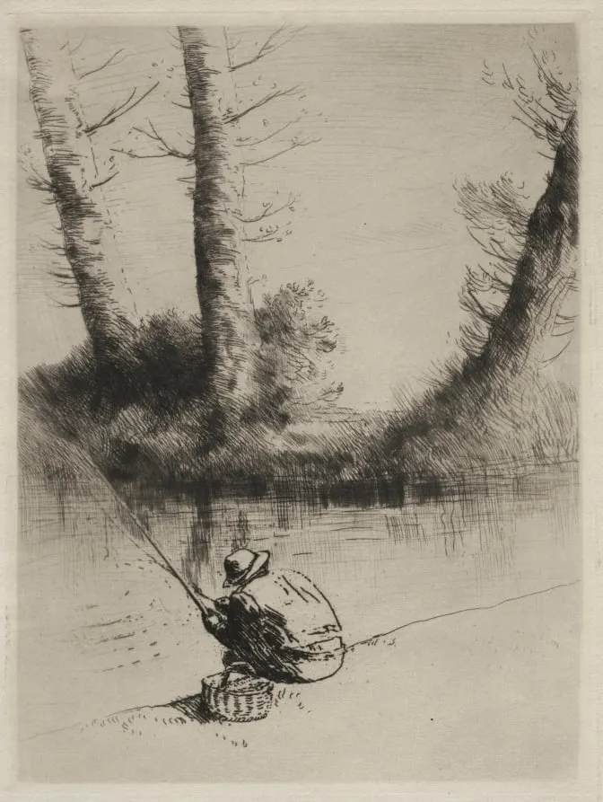Le Pêcheur à la Ligne, by Alphonse Legros, 1884