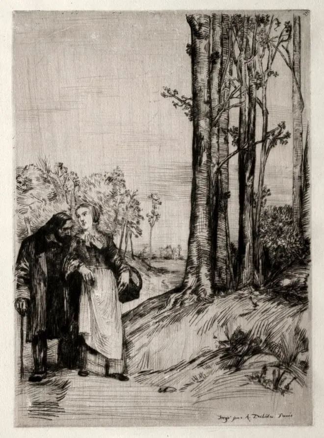 Le Promenade du convalescent, by Alphonse Legros, 1861