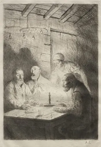 Le Souper chez misère, by Alphonse Legros