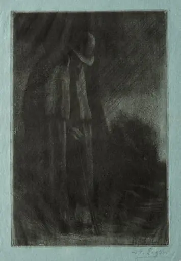 Le Voyageur à l'Abri, by Alphonse Legros