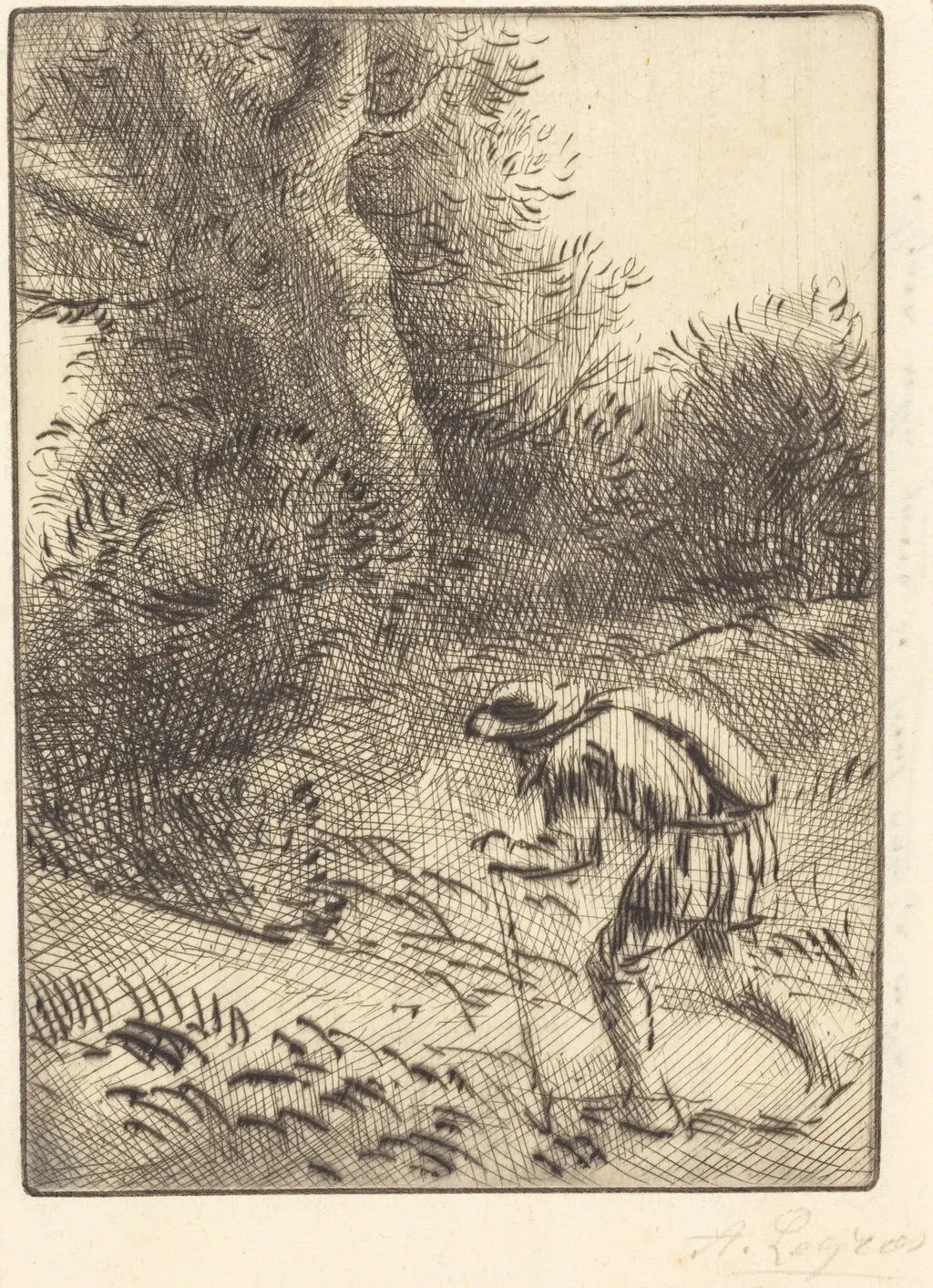 Little Wandering Jew (Le petit juif errant), by Alphonse Legros, ink, 1874