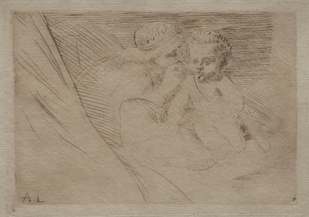 Mab and Cupid, by Alphonse Legros, 1880