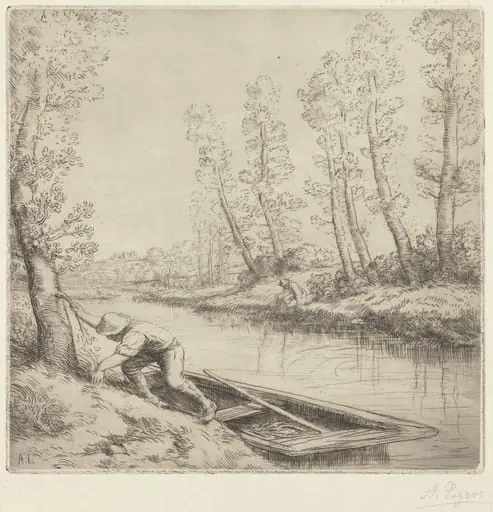 Morning along the River (La matin sur la riviere), by Alphonse Legros