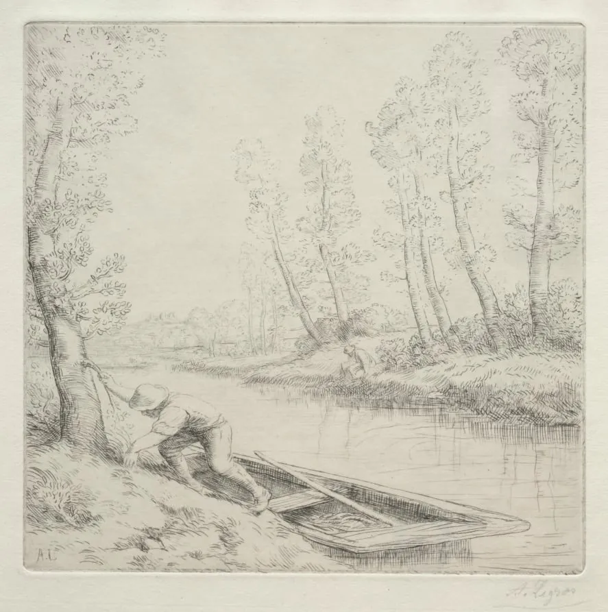Morning on the River (Le Matin sur la rivière), by Alphonse Legros, 1900