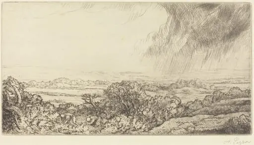 Mushroom Gatherers (Les ramasseurs de champignons), by Alphonse Legros