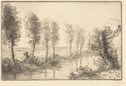 Near the Mill (Pres du moulin), by Alphonse Legros