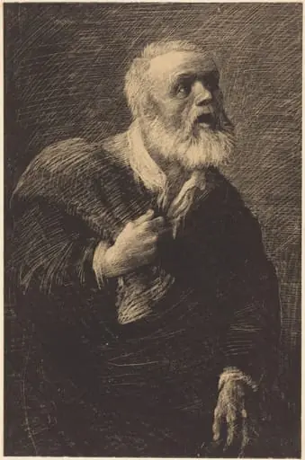 Night Crier (Le crieur de nuit), by Alphonse Legros