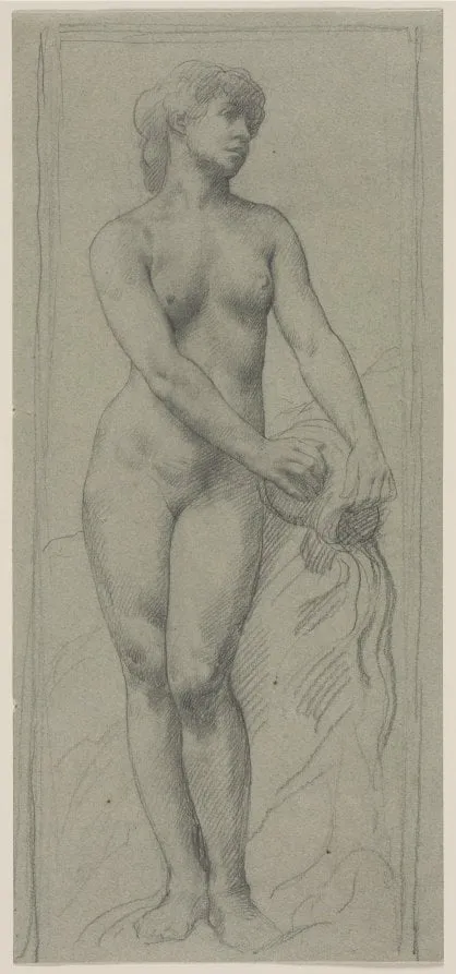 Nude Woman, by Alphonse Legros, 1882
