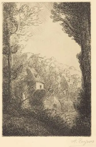 Old Chateau (Un vieux chateau), by Alphonse Legros