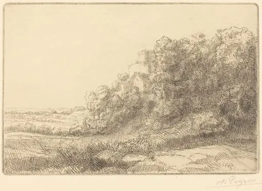 Old Chateau (Un vieux chateau), by Alphonse Legros