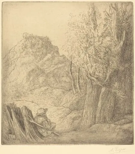 Old Village (Ville vieille), by Alphonse Legros