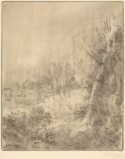 Old Village (Ville vieille), by Alphonse Legros