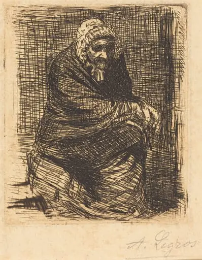 Old Woman Seated (La vieille femme assise), by Alphonse Legros