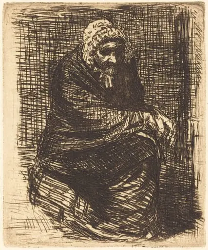 Old Woman Seated (La vieille femme assise), by Alphonse Legros