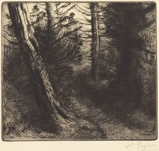 Path through the Woods (Sentier sous bois), by Alphonse Legros
