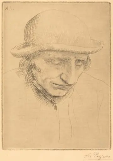 Peasant in a Round Hat (Paysan avec chapeau rond), by Alphonse Legros