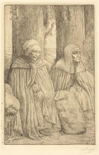 Peasants (Paysannes), by Alphonse Legros