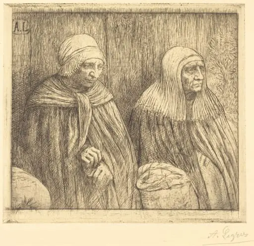Peasants (Paysannes), by Alphonse Legros