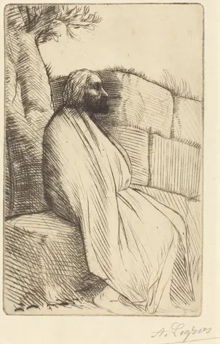Philospher (Le philosophe), by Alphonse Legros, 1874